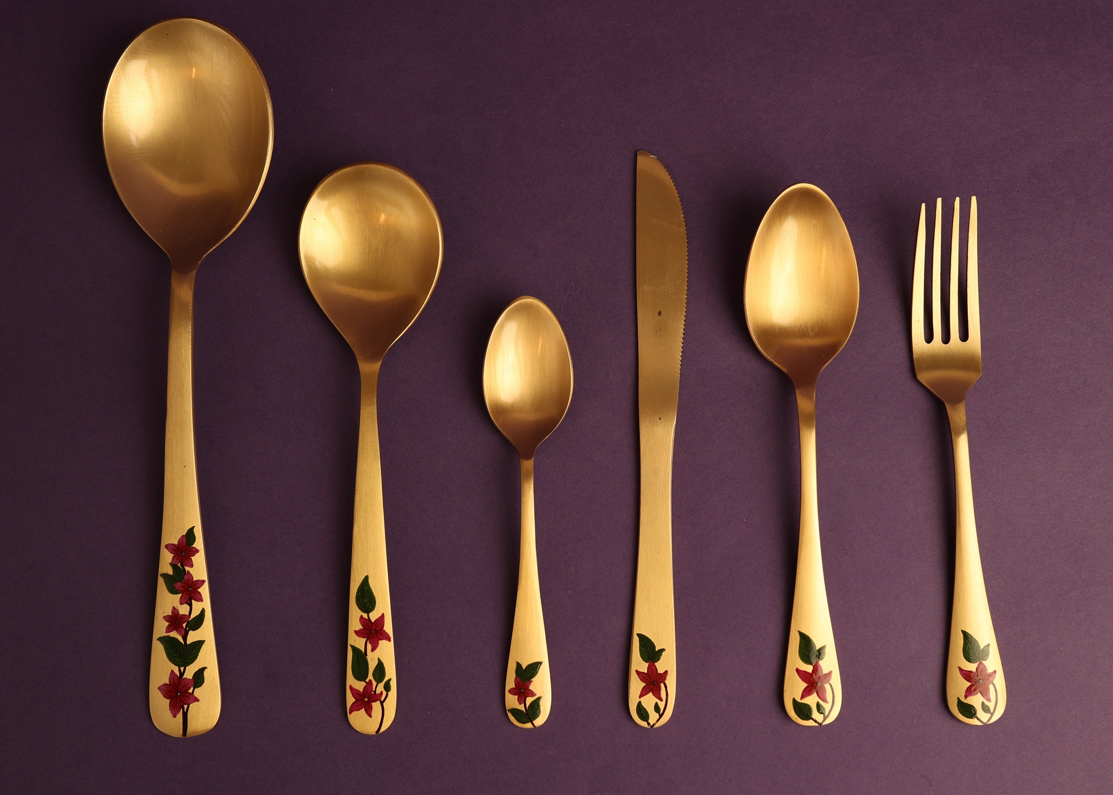Rani bagh Pital Cutlery Set of 2