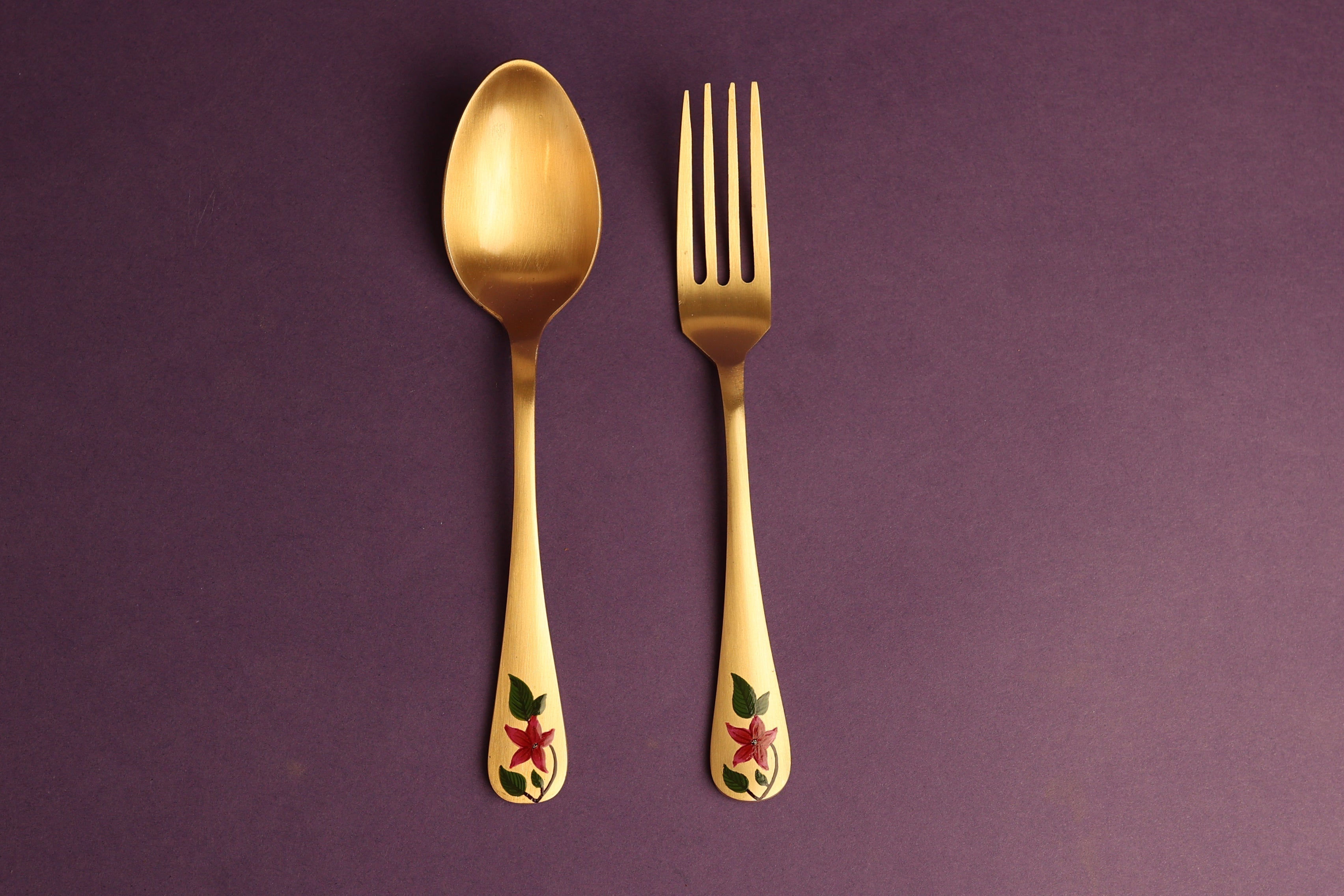 Rani bagh Pital Cutlery Set of 2