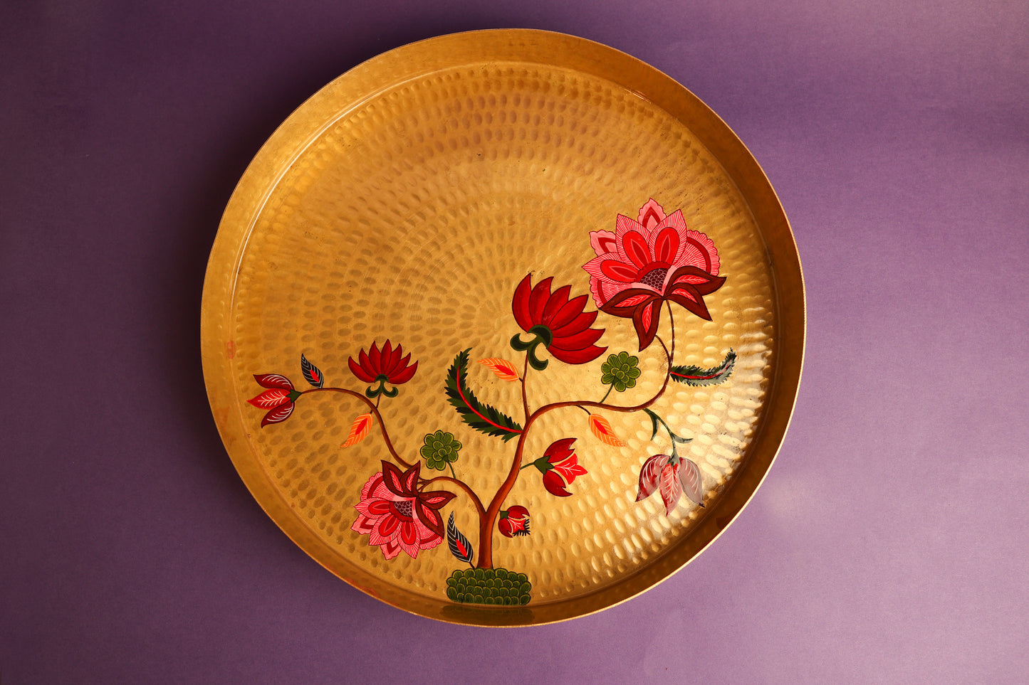 Kalamkari Pital Tray Set
