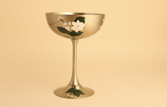 Chameli Brass Cocktail Glass - Set of 2
