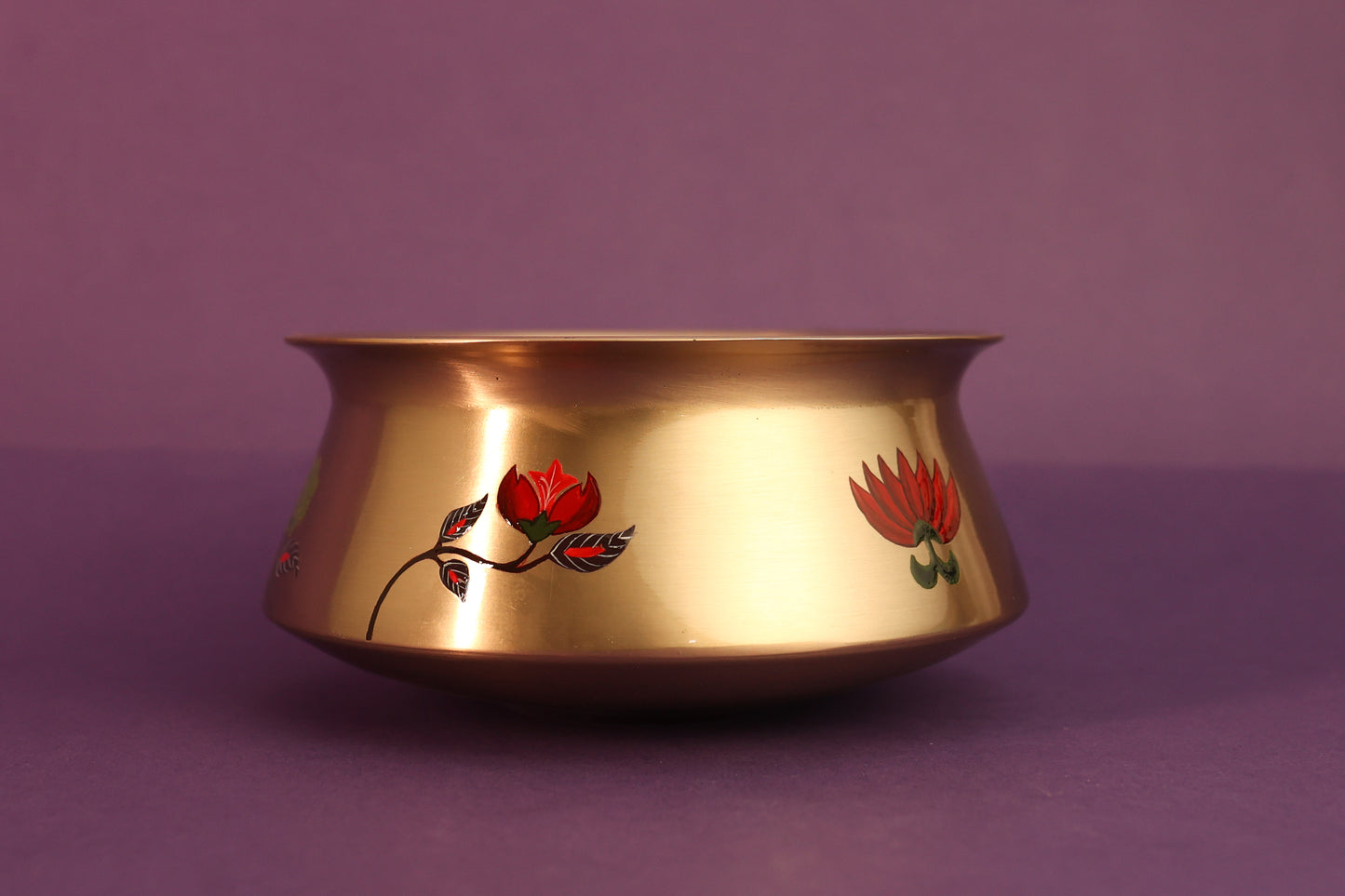 Kalamkari Kansa Curry Bowl Large