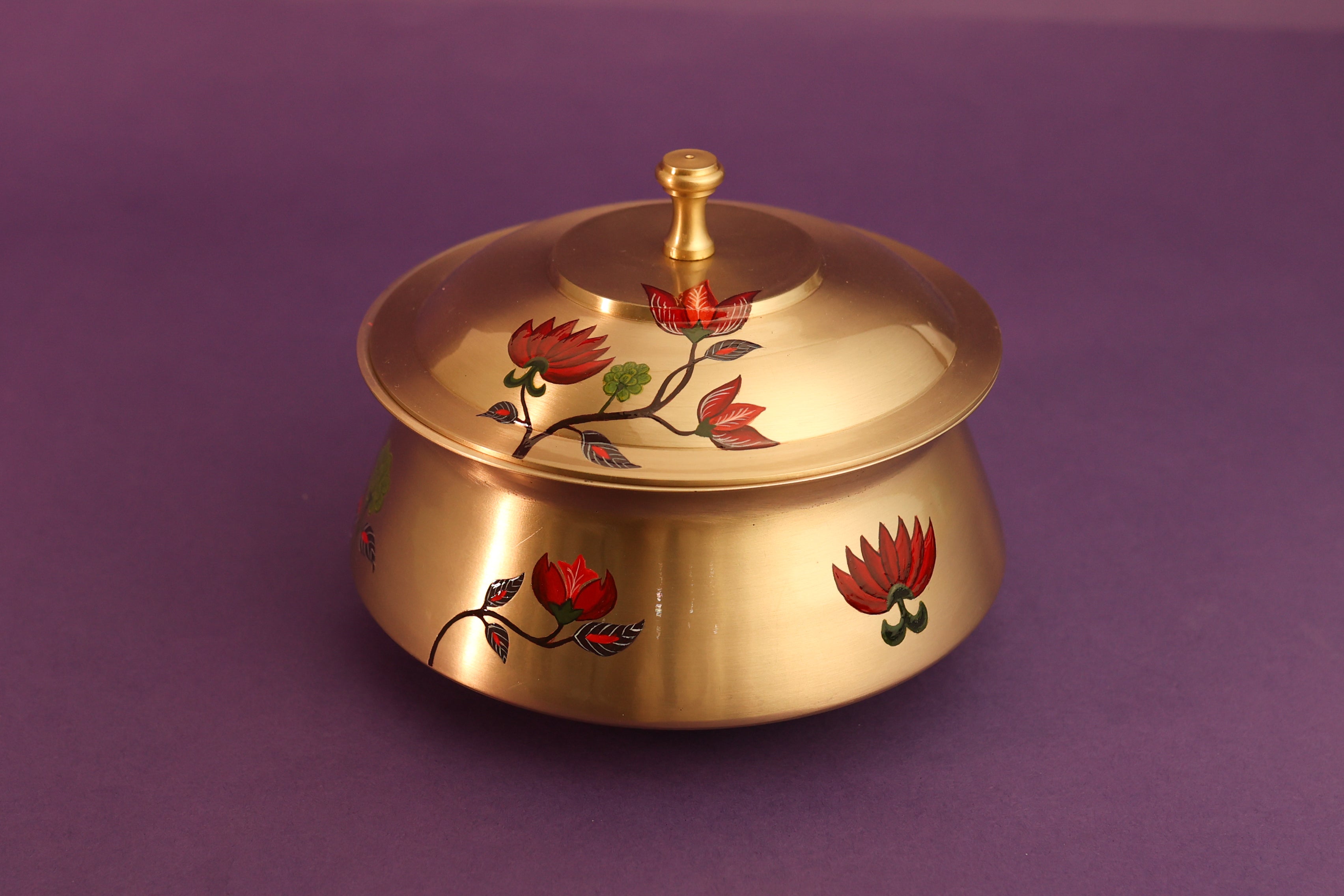 Kalamkari Kansa Curry Bowl Large