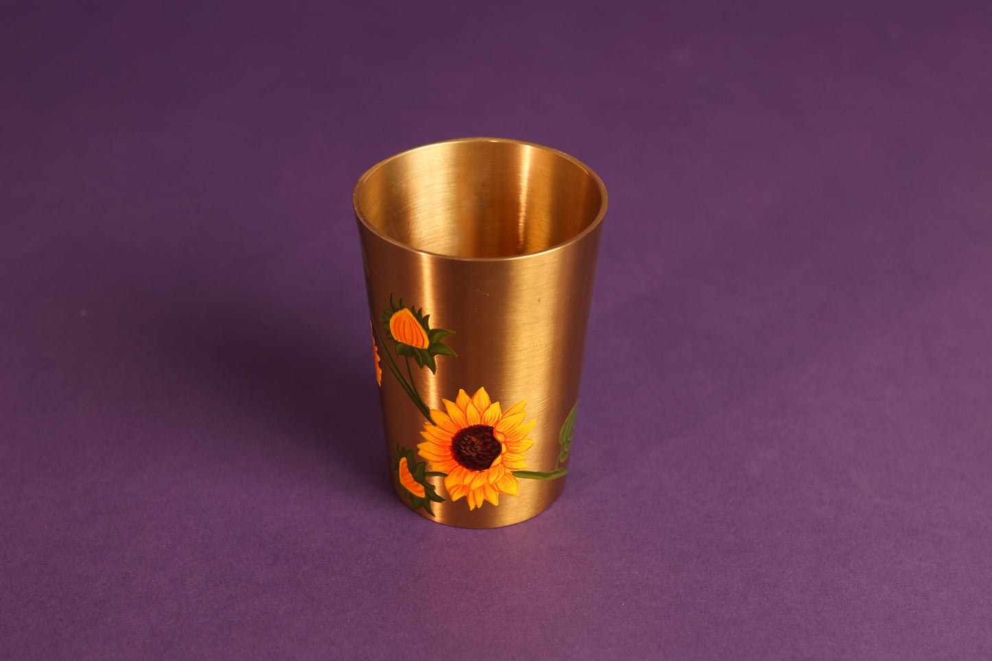 Sunflower Kansa Glass - Set Of 2