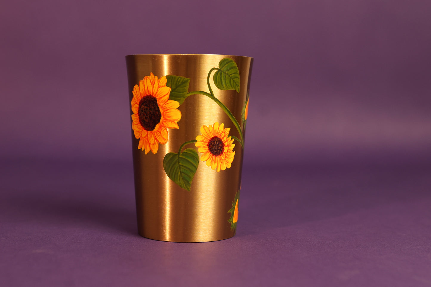 Sunflower Kansa Glass - Set Of 2