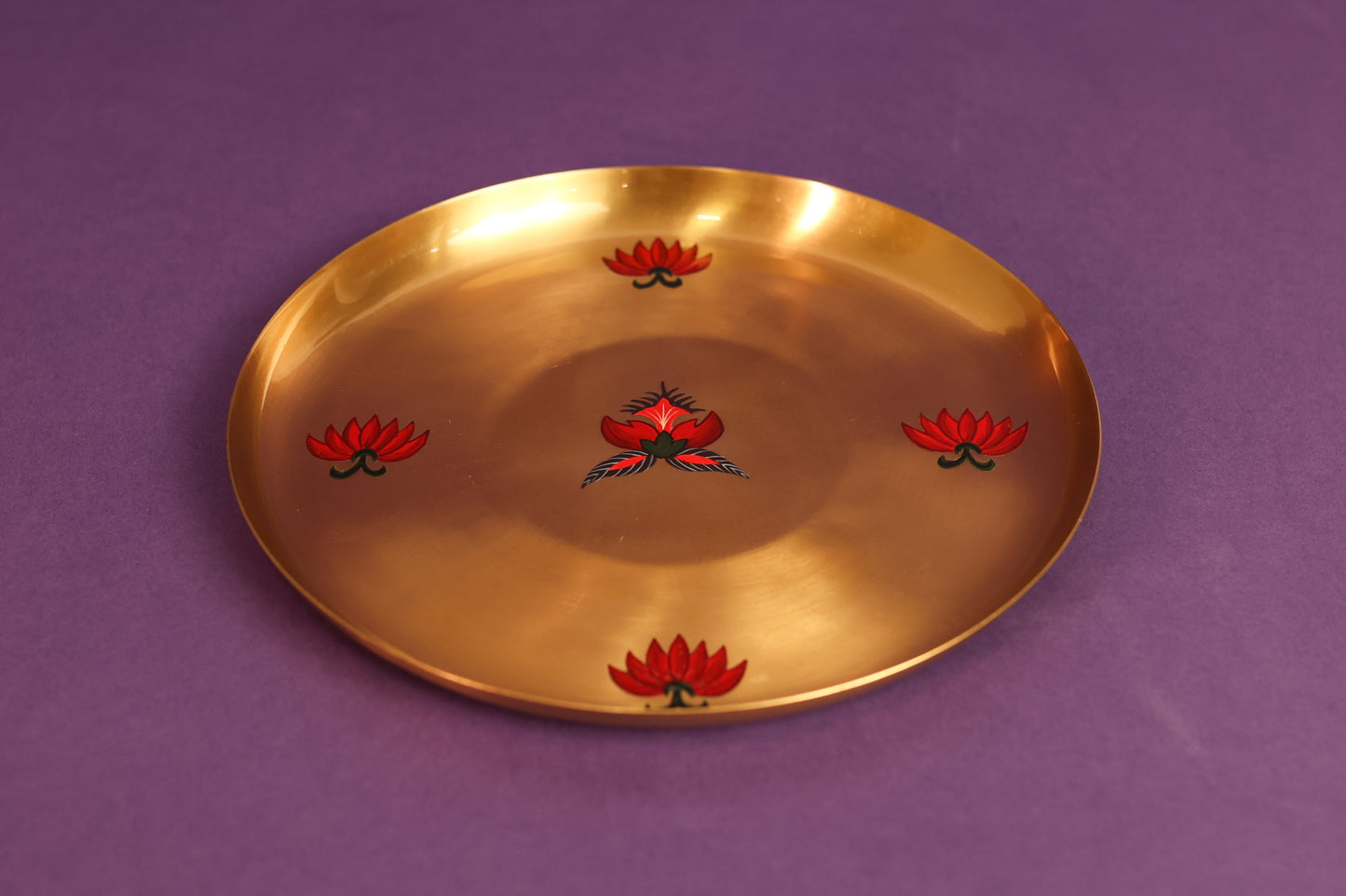 Kalamkari Kansa Small Plate - set of 6