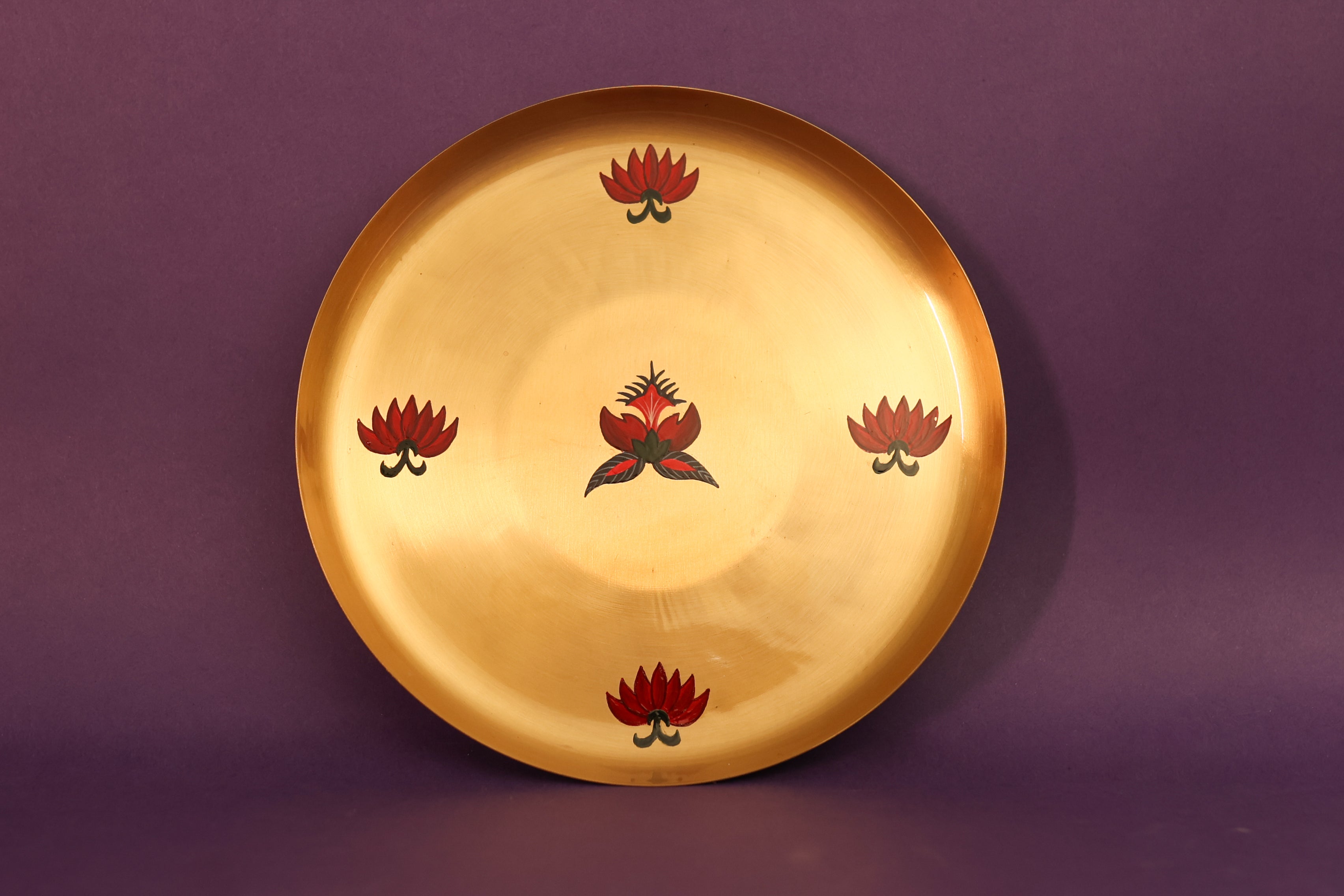 Kalamkari Kansa Side Plate - set of 6