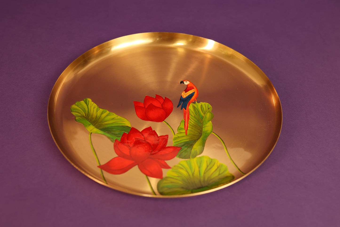 Padma Laal Tota Kansa Dinner Plate