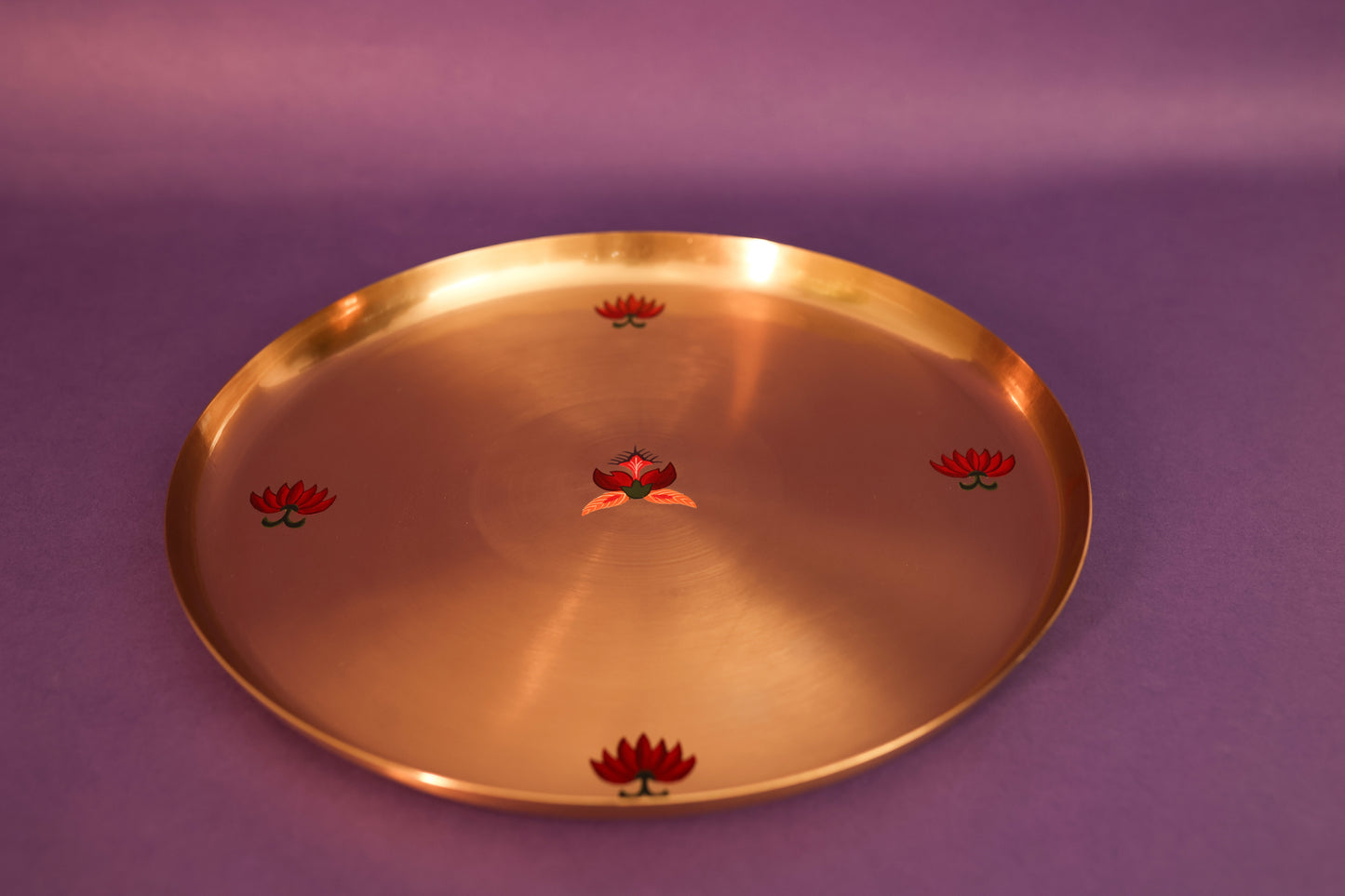Kalamkari Kansa Dinner Plate