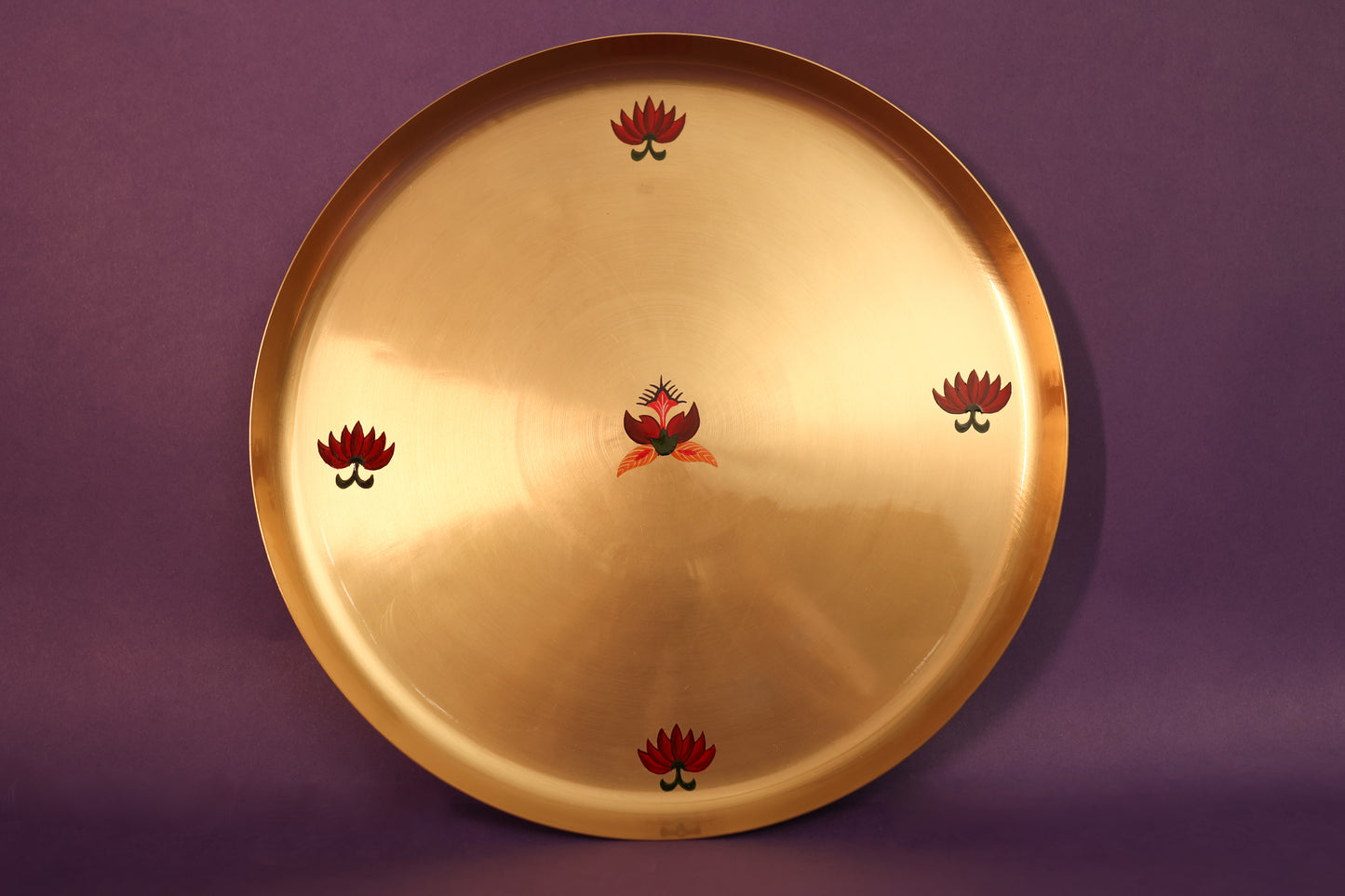 Kalamkari Kansa Dinner Plate