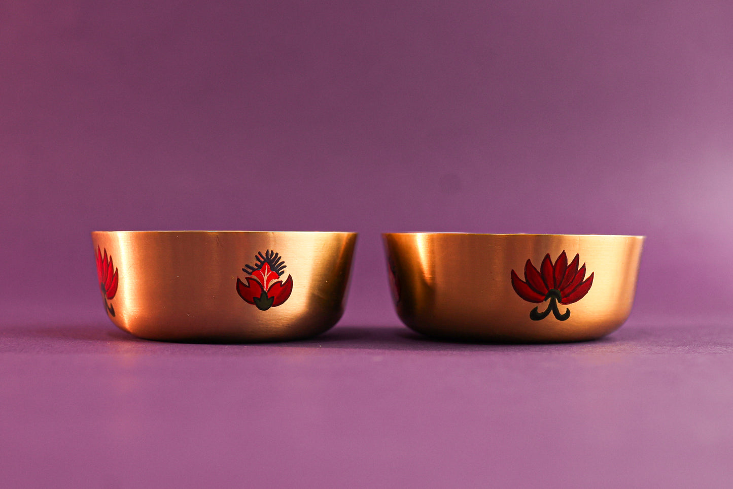 Kalamkari Kansa Katori Small - Set Of 2