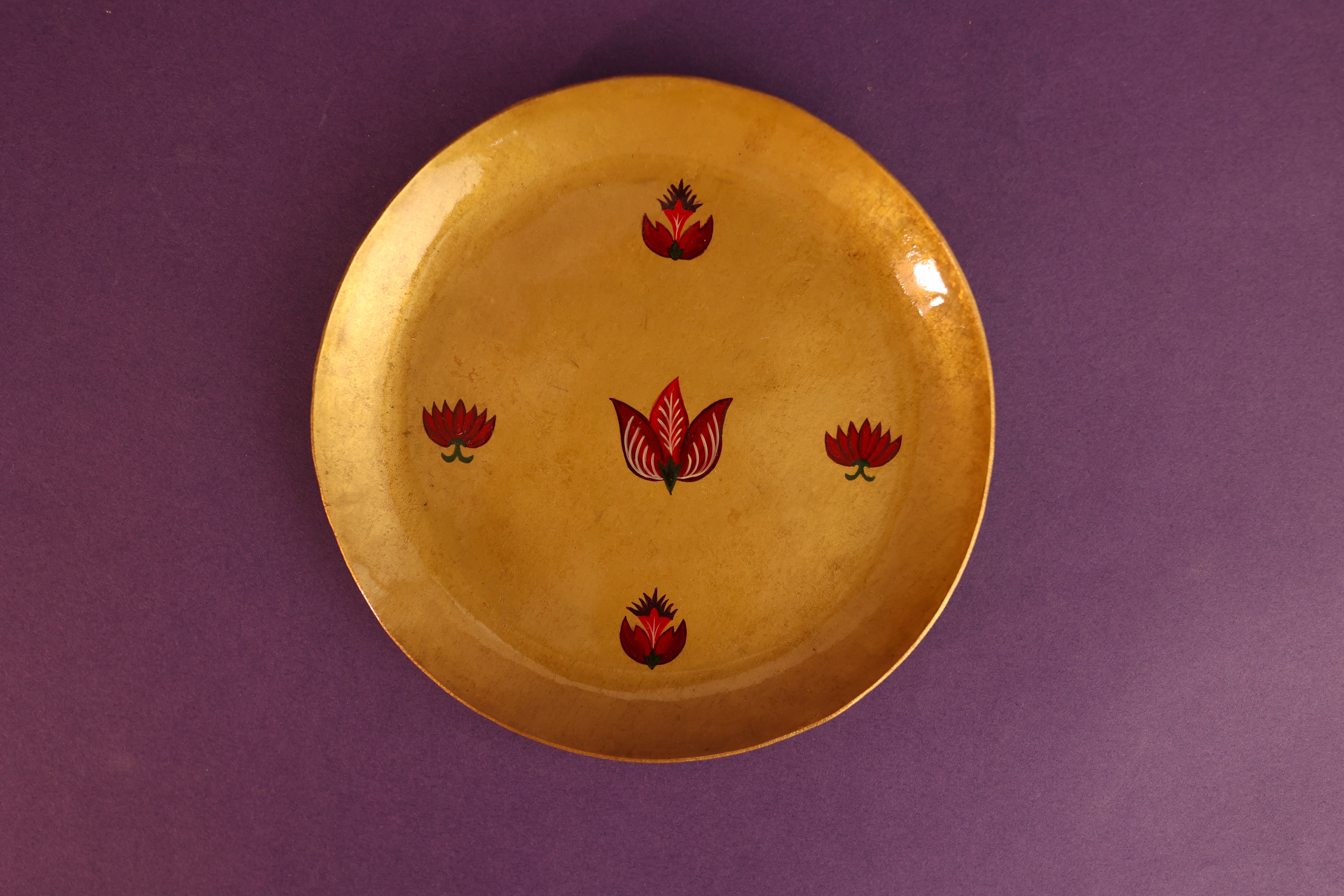Kalamkari Pital Tapas Plate - Set of 4