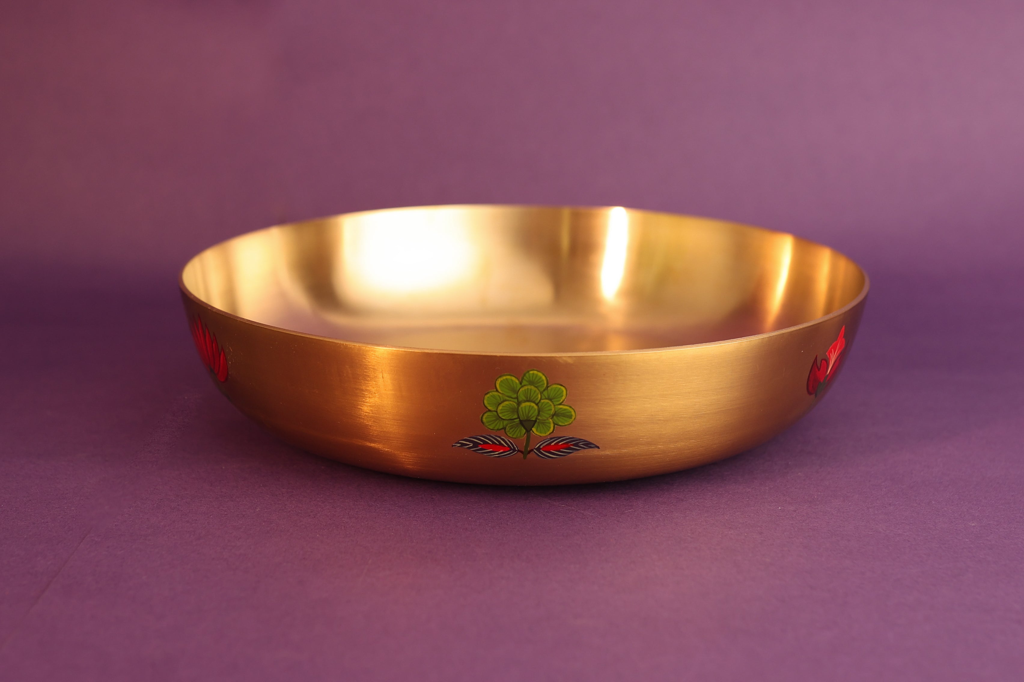 Kalamkari Kansa Serving Bowl Large