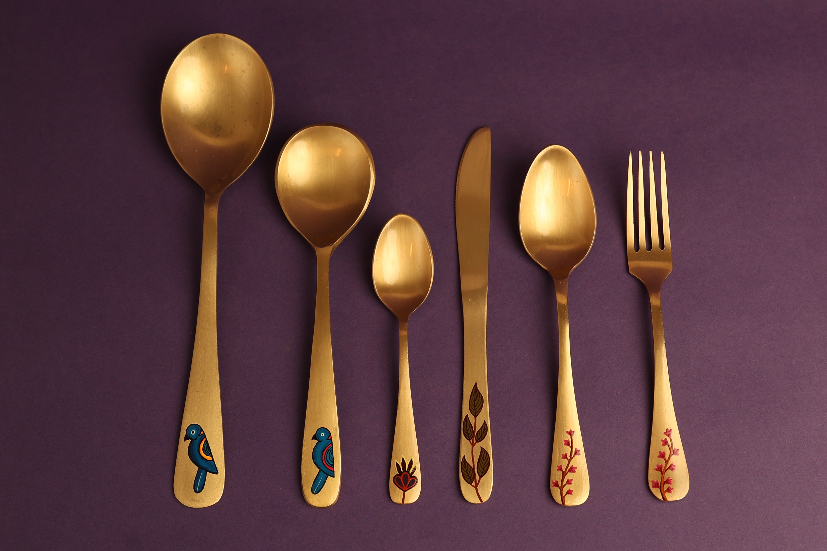 Rangeela Pital Cutlery Set of 6