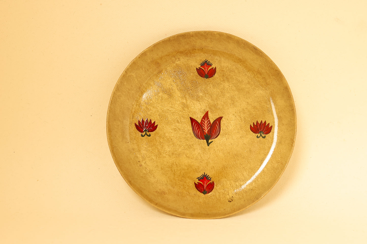 Kalamkari Bronze Tapas Plate - Set of 2