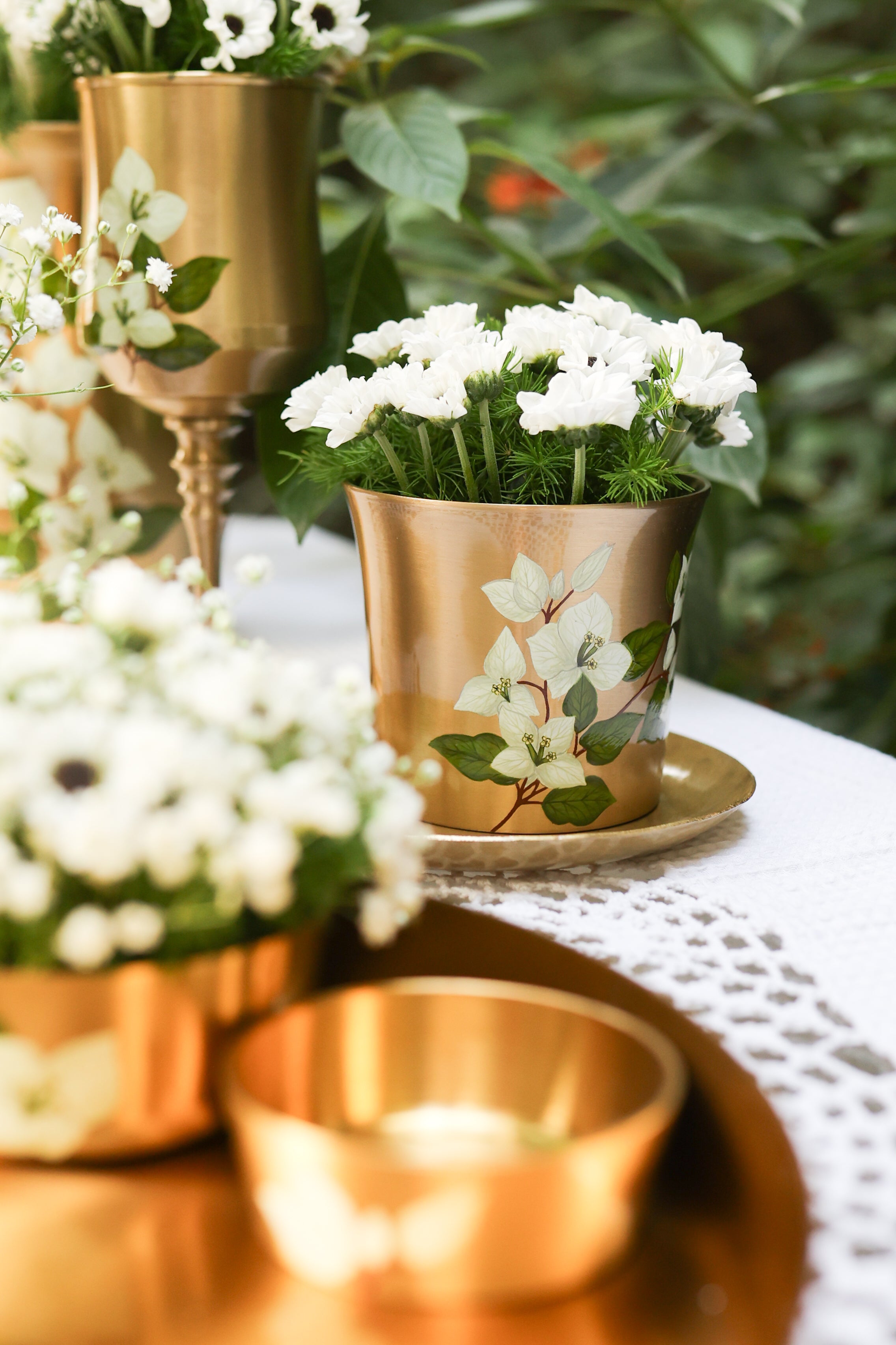 Saphed Large Kansa Glass - Set Of 2