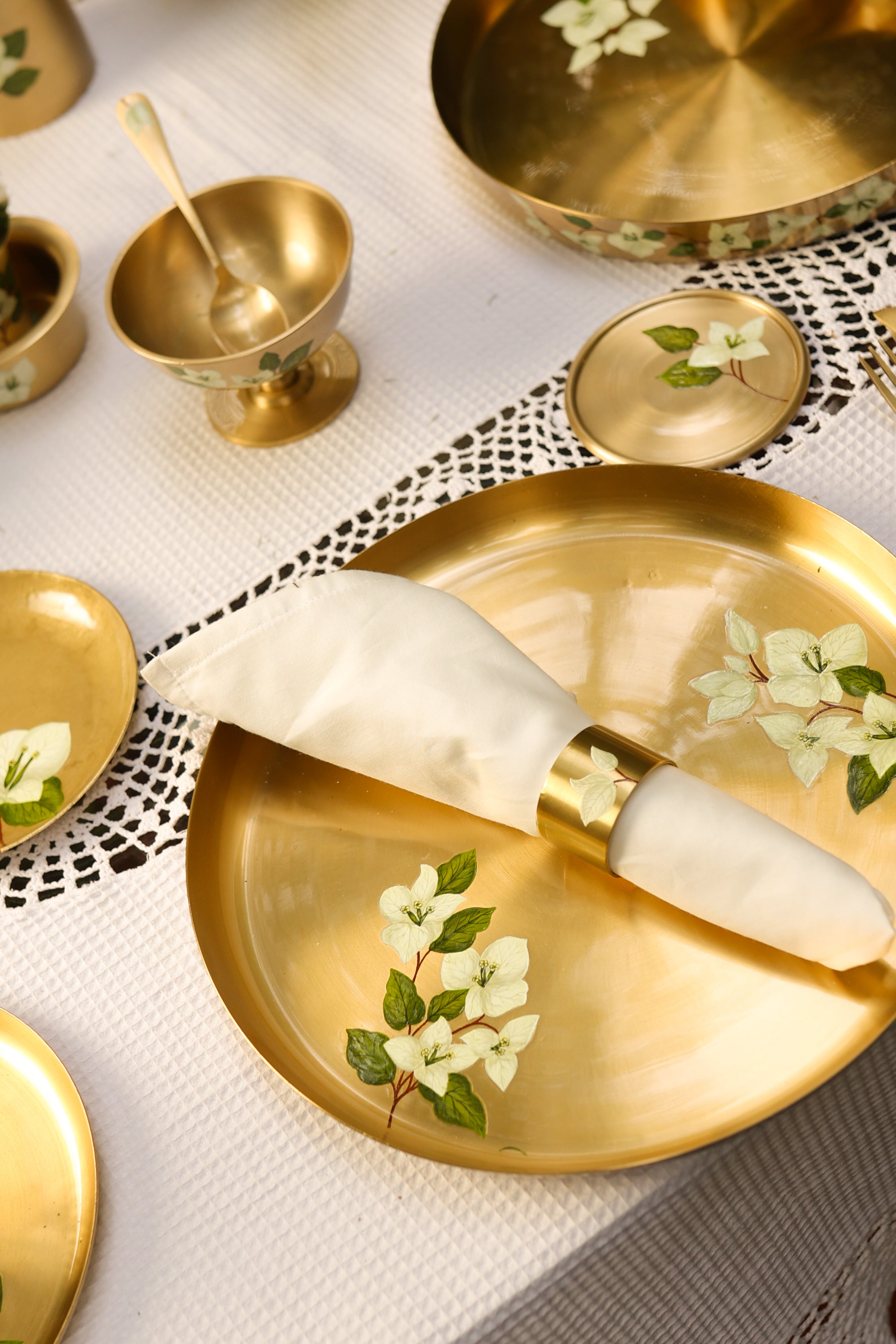 Saphed Pital Napkin Ring Set of 6