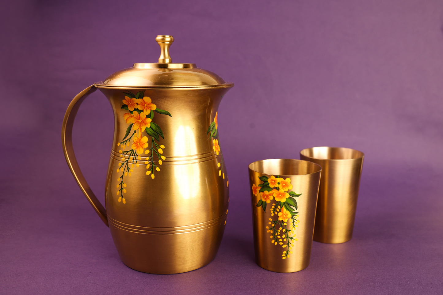Basant Kansa Jug and Glass set