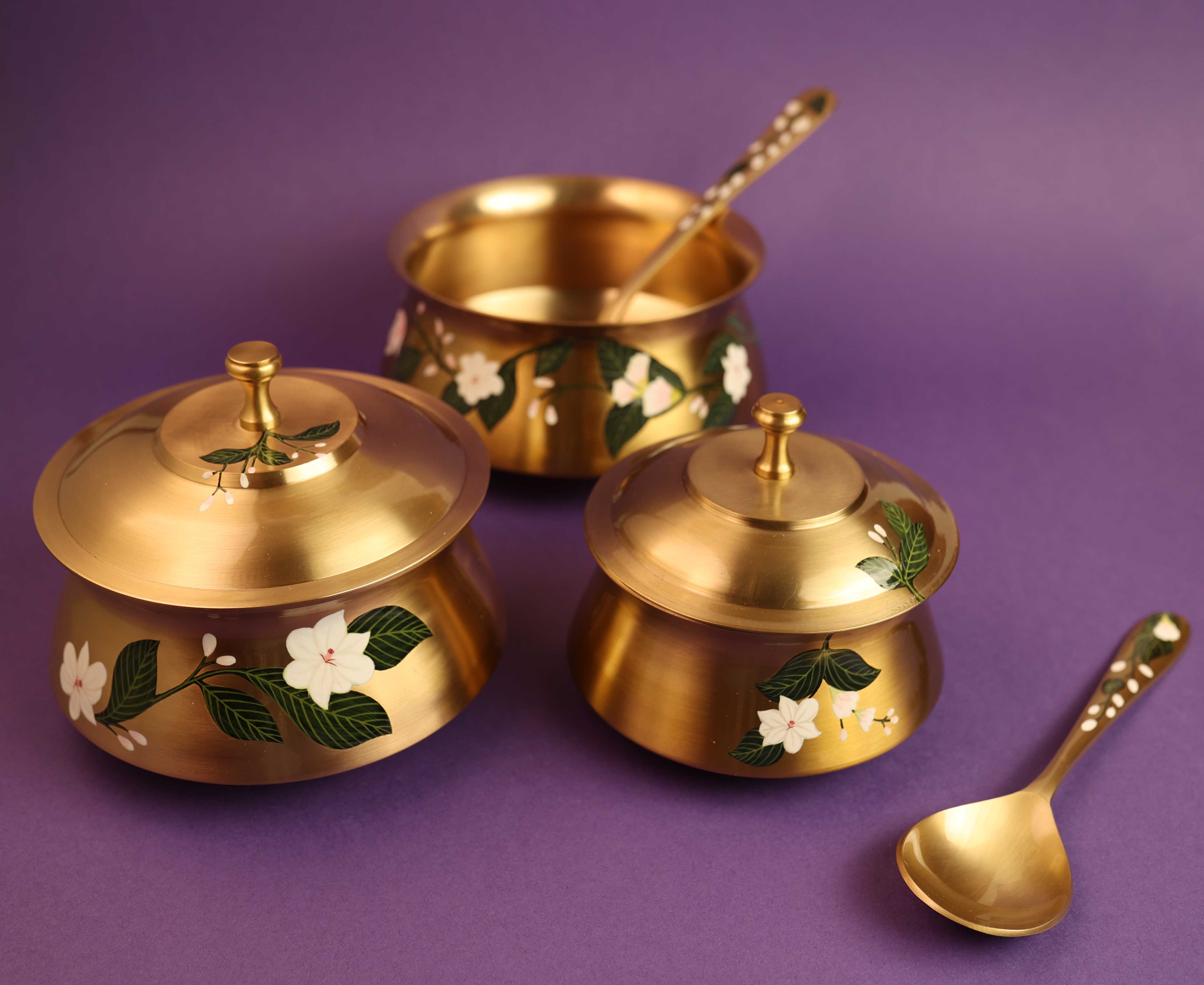 Chameli Kansa Curry Bowl and Serving Spoon Set
