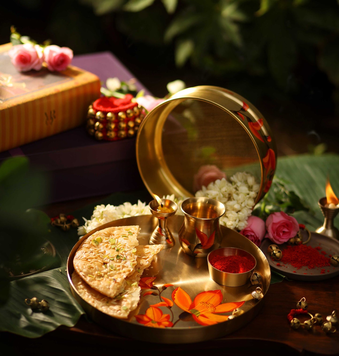 Arq Mithai x Baarique  - Karwa Chauth Pooja Set
