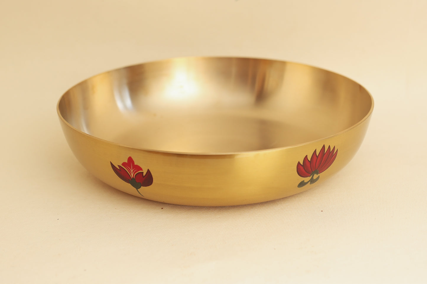 Kalamkari Serving Bronze Bowl Large