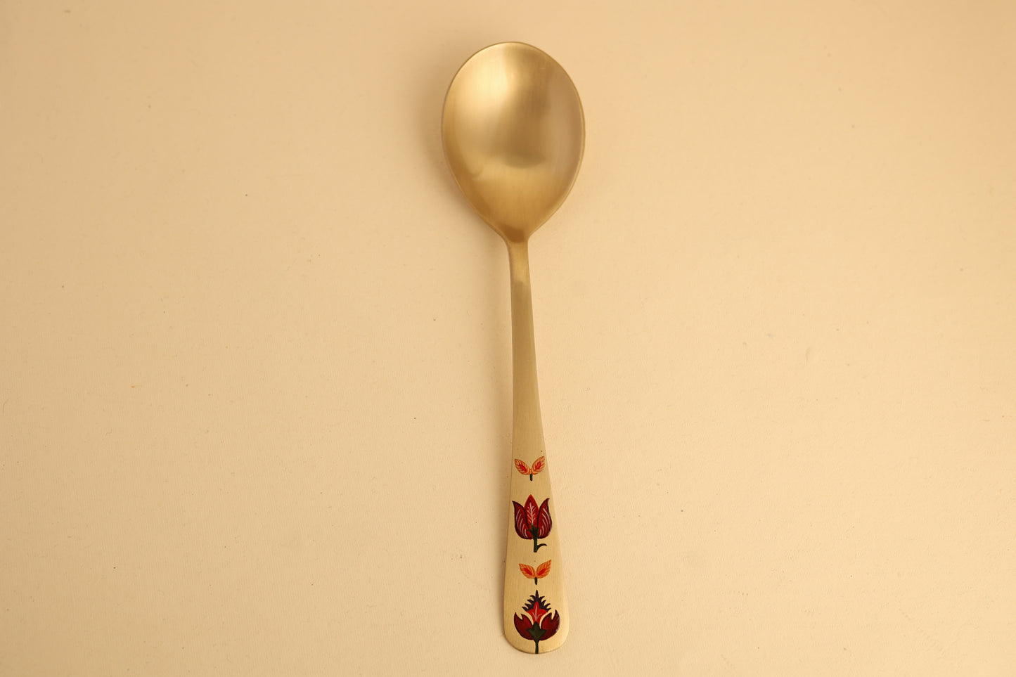 Kalamkari Brass Large Serving Spoon