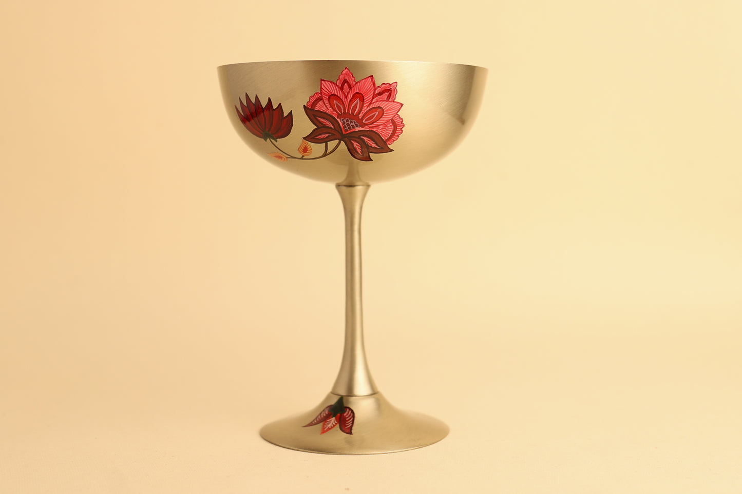 Kalamkari Brass Cocktail Glass - Set of 2