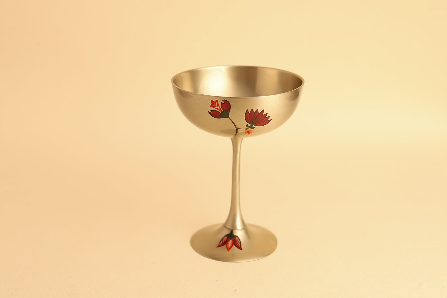 Kalamkari Brass Cocktail Glass - Set of 2