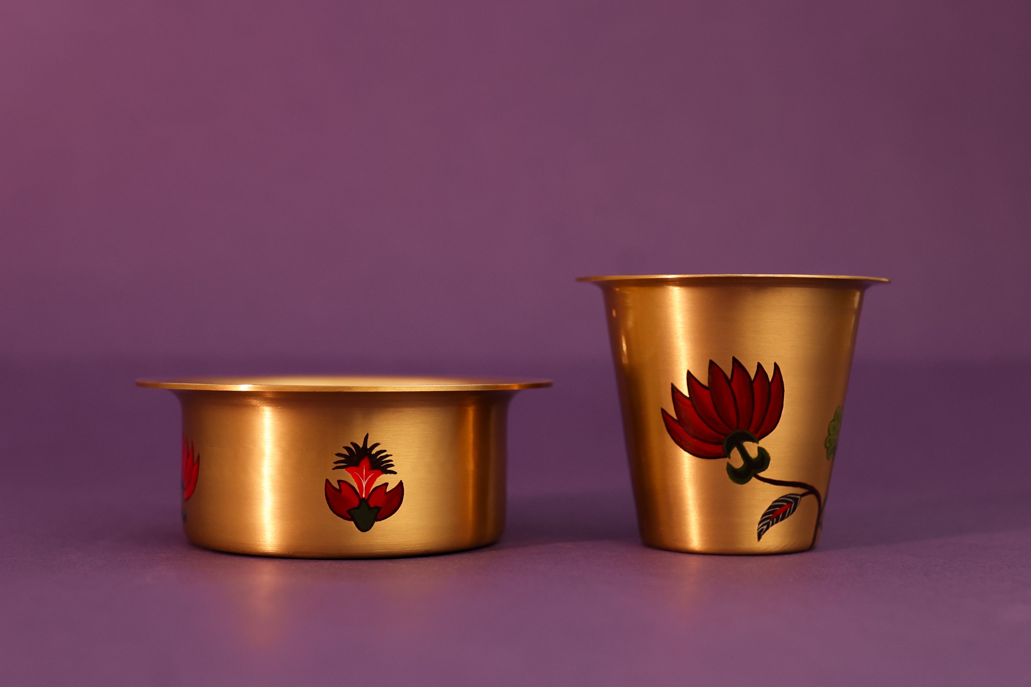 Kalamkari Pital Dabara Coffee set