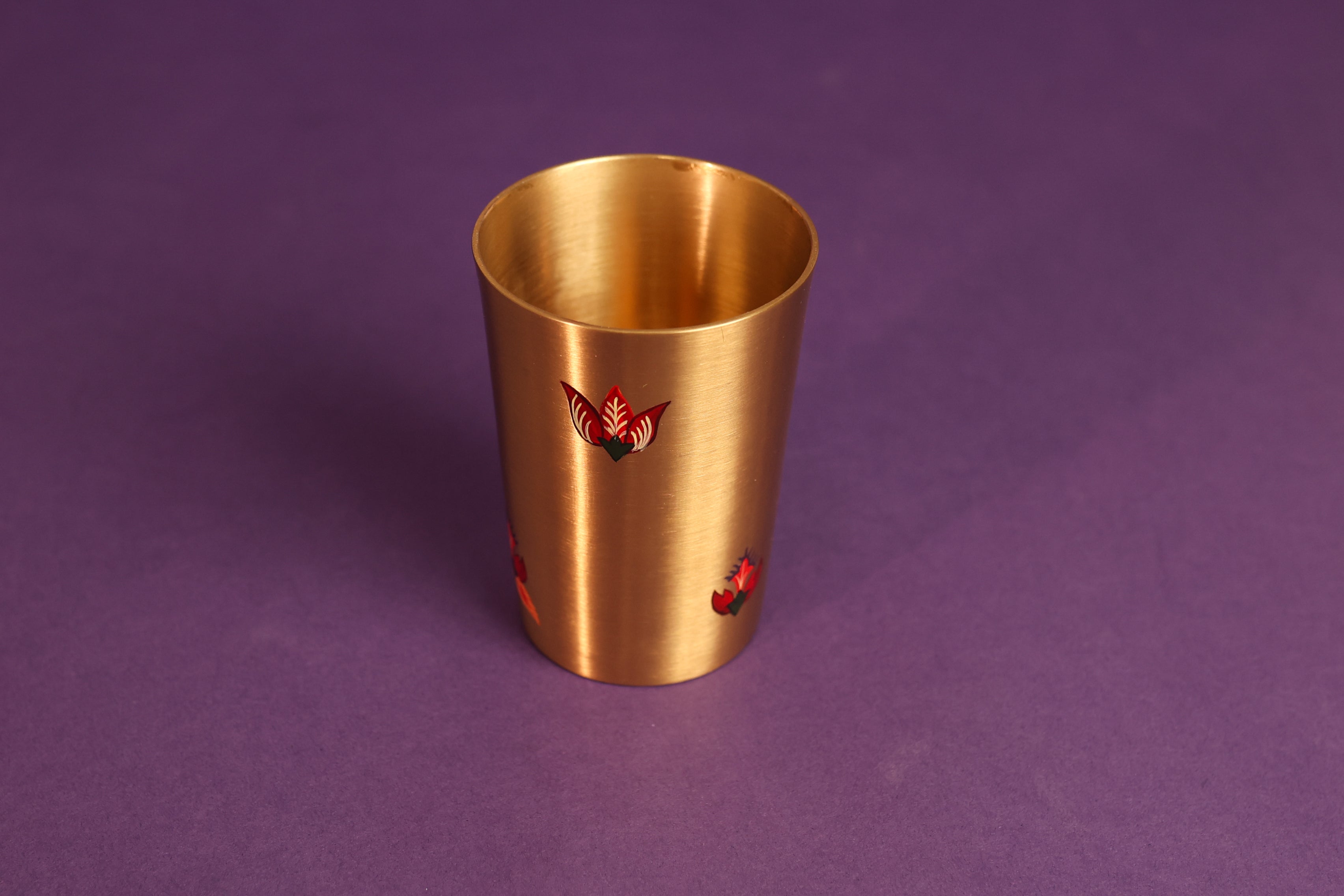 Kalamkari Kansa Glass - Set Of 2