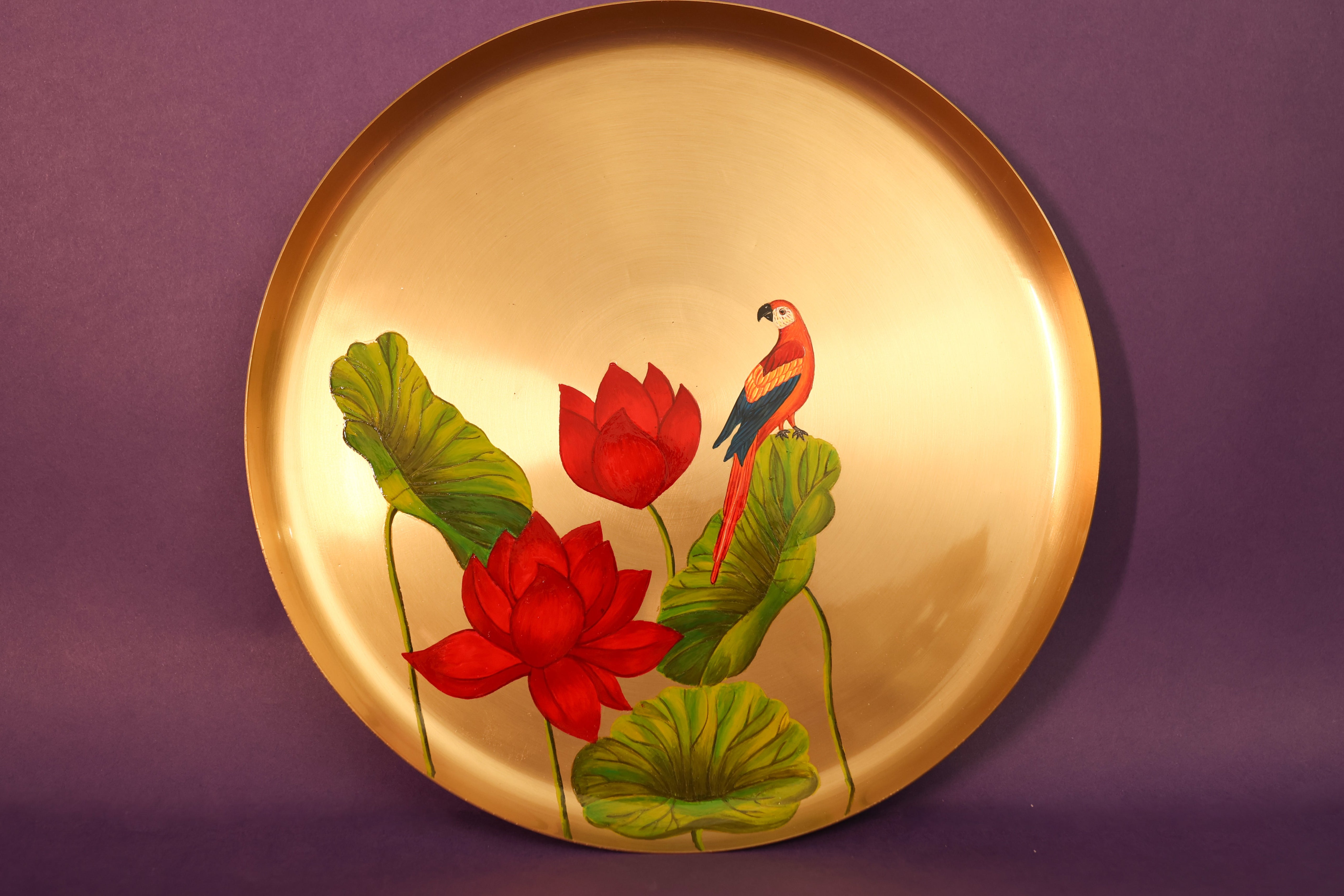 Padma Laal Tota Kansa 11" Plate