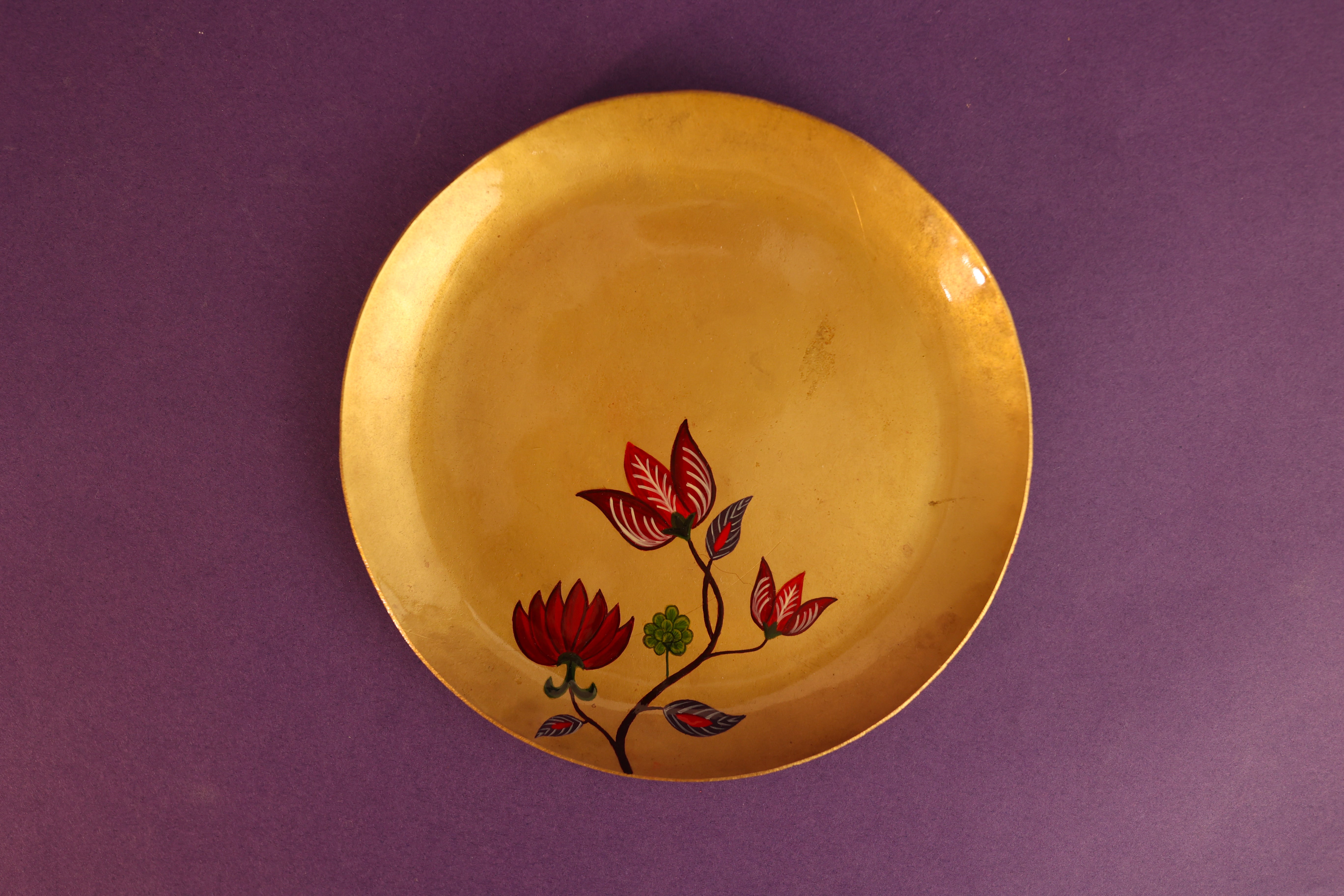 Kalamkari Pital Tapas Plate - Set of 4