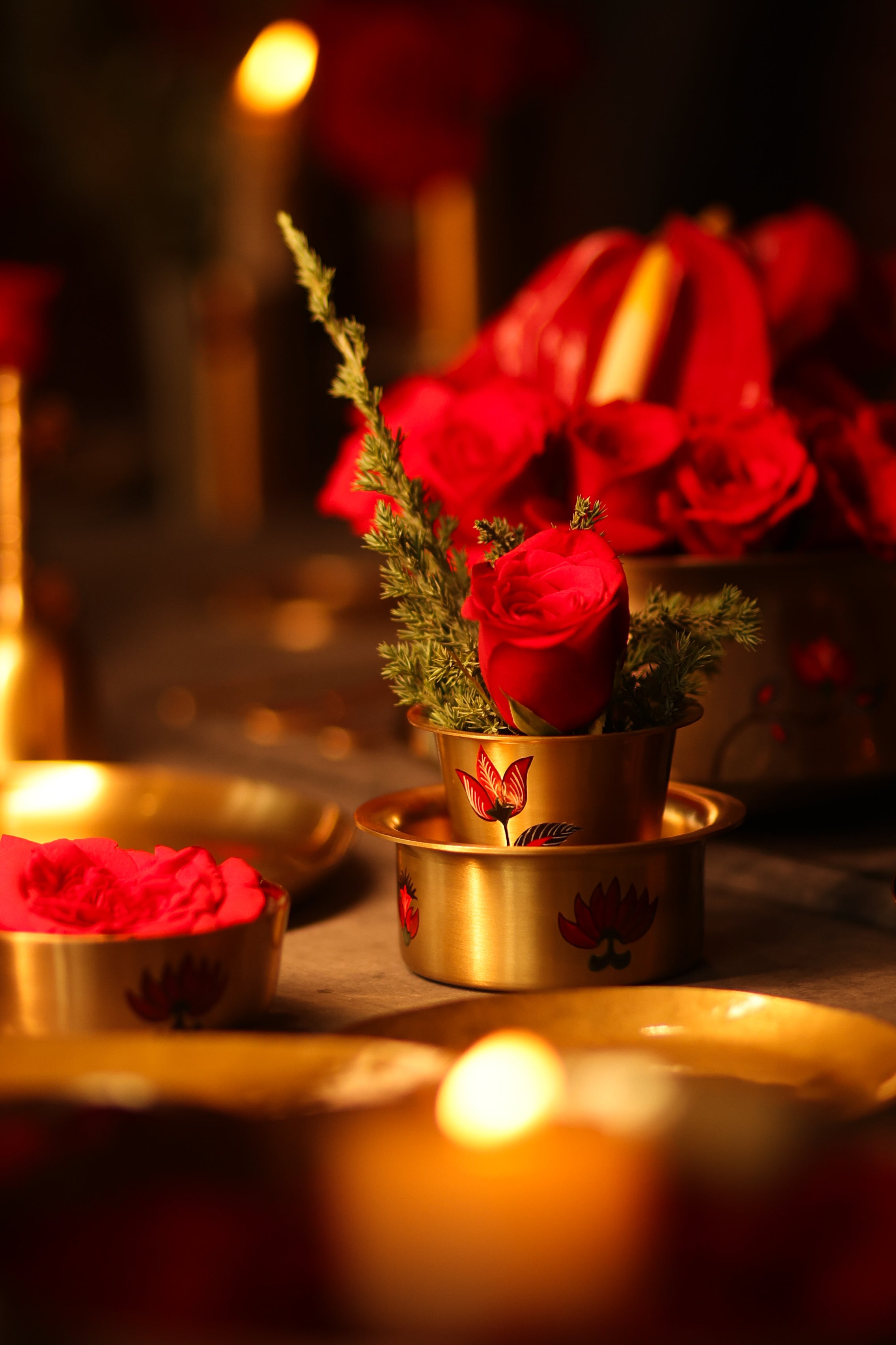 Kalamkari Pital Dabara Coffee set