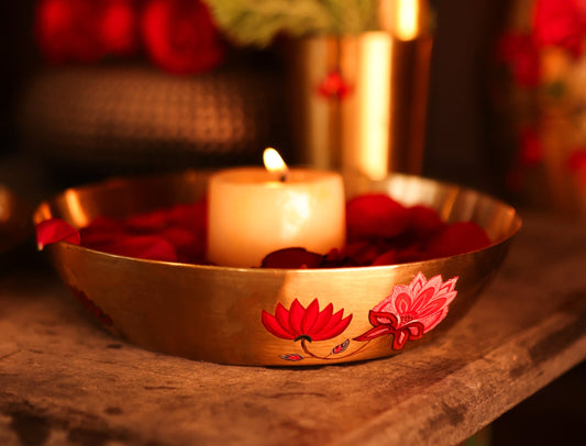 Kalamkari Kali Kansa Serving Bowl