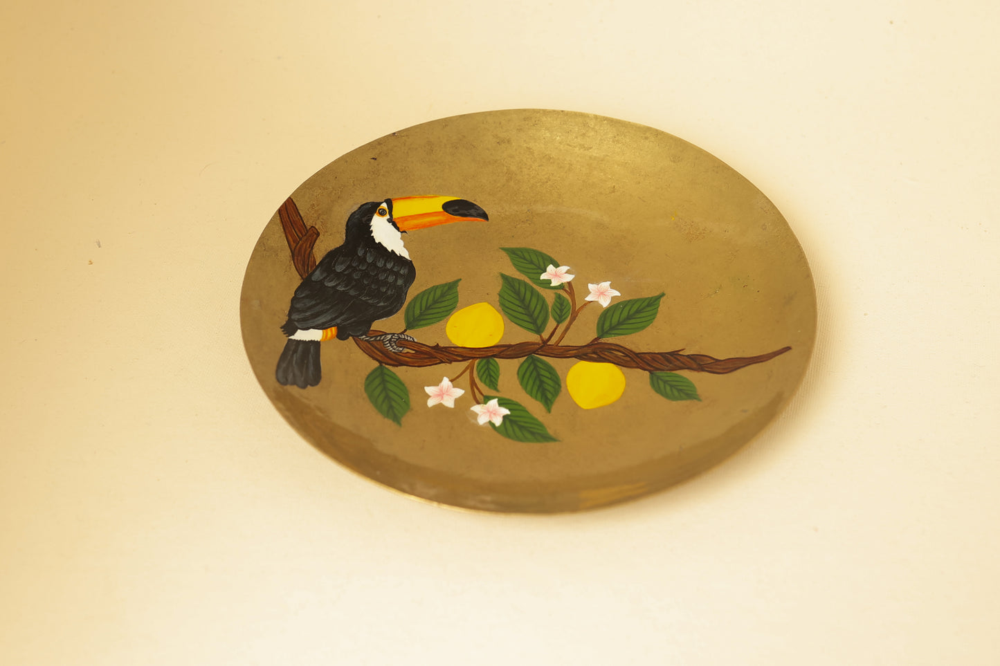 Nimboo Black Bird Brass Small Plate