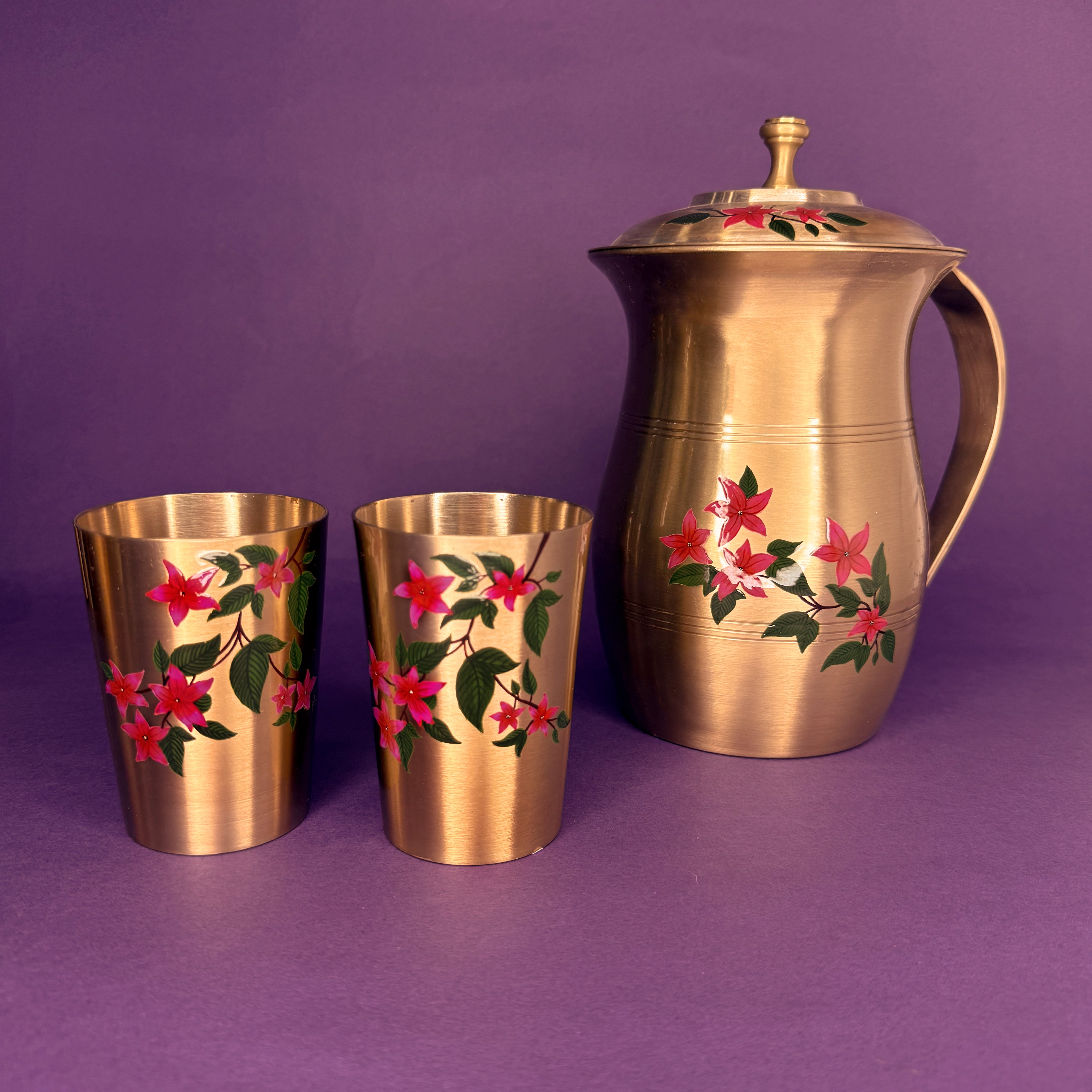 Rani Bagh Kansa Jug and Glass Set