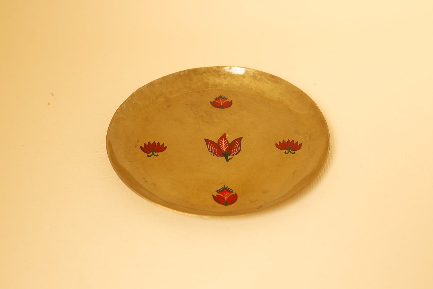 Kalamkari Bronze Tapas Plate - Set of 2