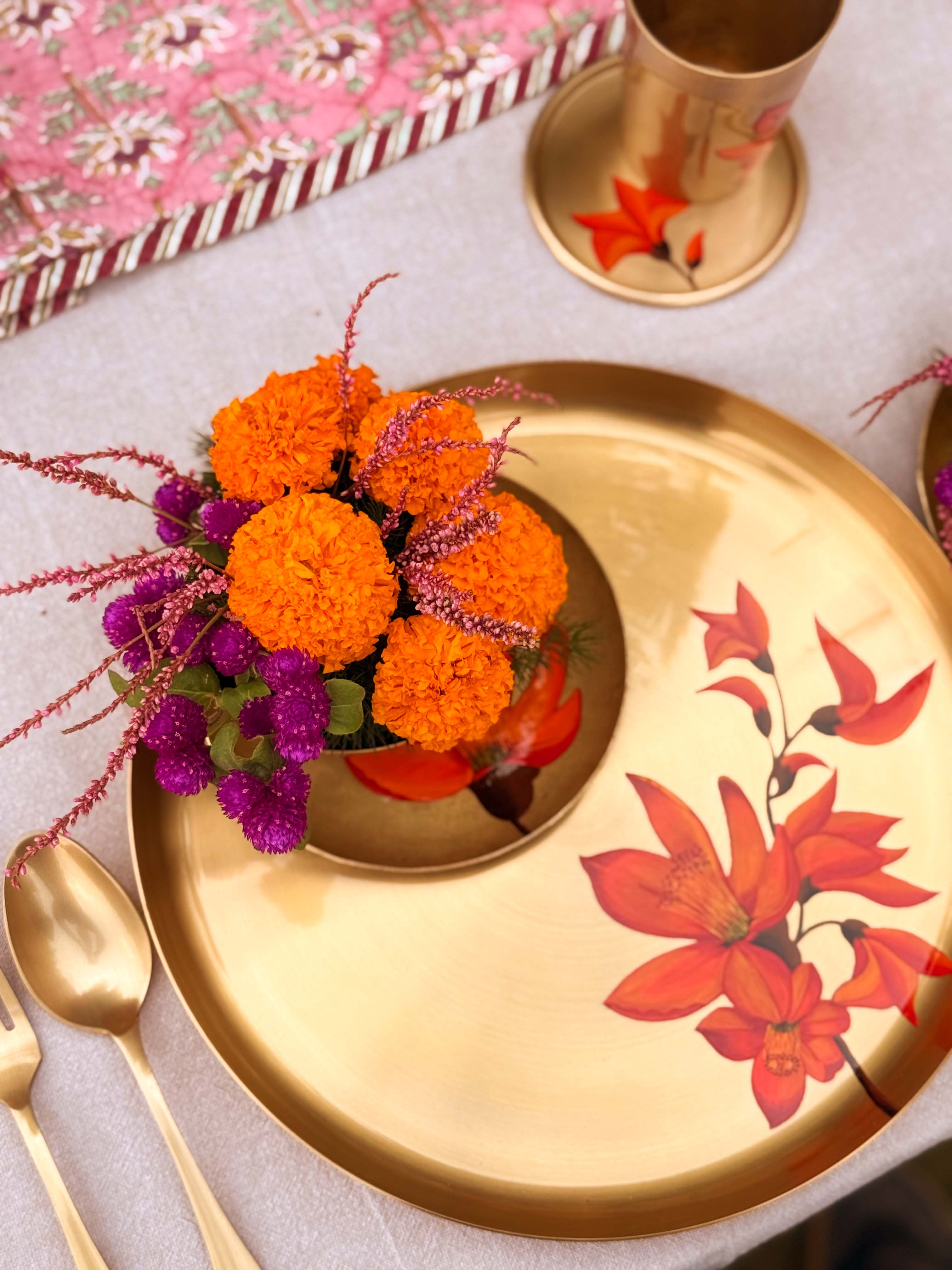 Palash Kansa Dinner Plate