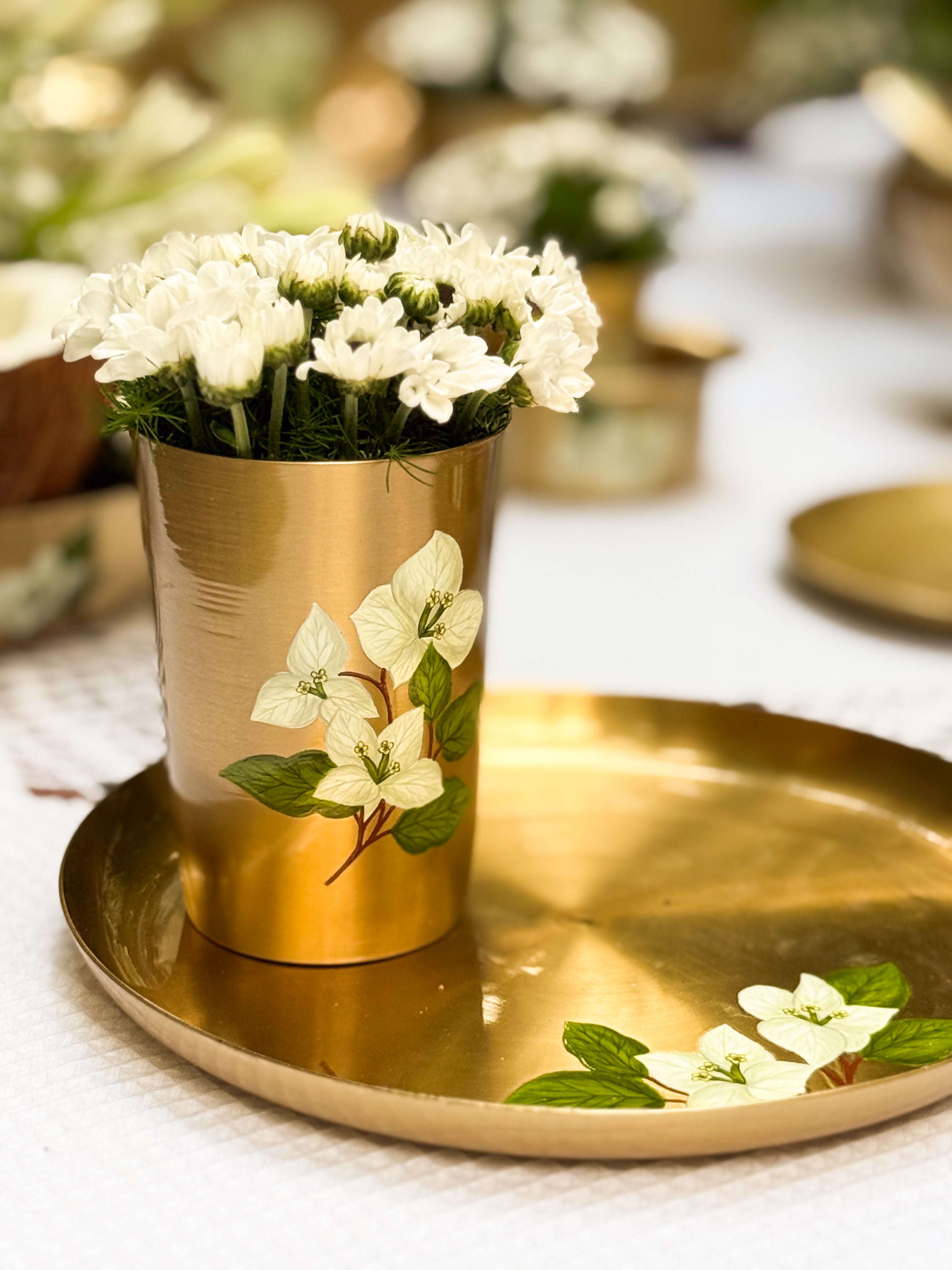 Saphed Kansa Glass - Set Of 2