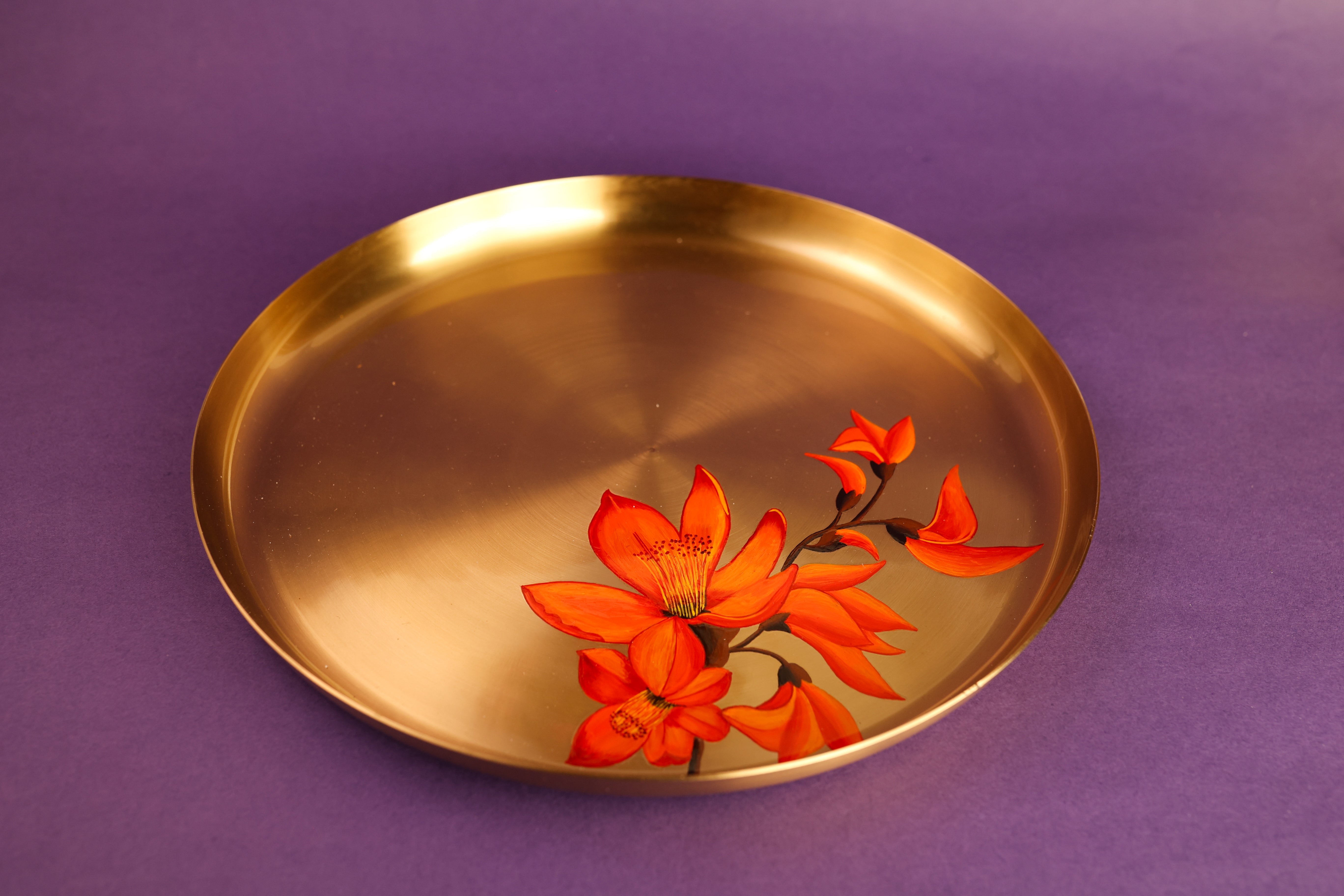 Palash Kansa Dinner Plate