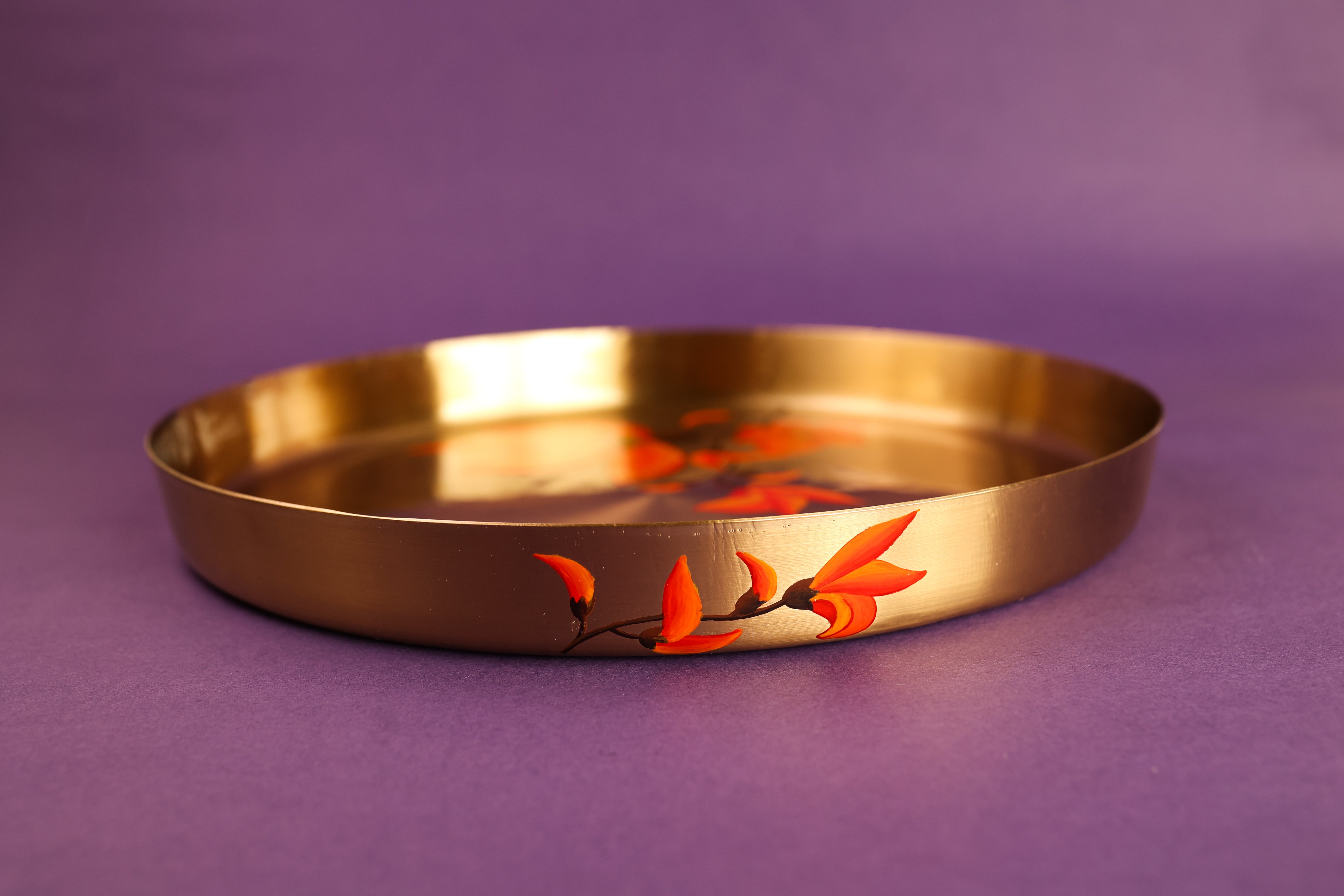 Palash Kansa Thali Płatę 13"