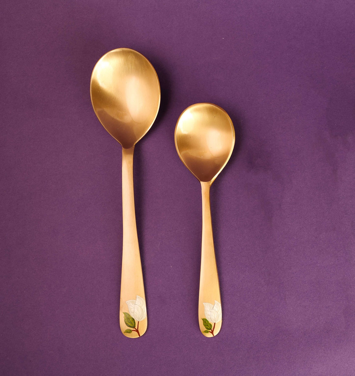 Saphed Kansa Curry Bowl and Serving Spoon Set